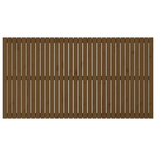 vidaXL Veggmontert hodegavl honningbrun 204x3x110 cm heltre furu