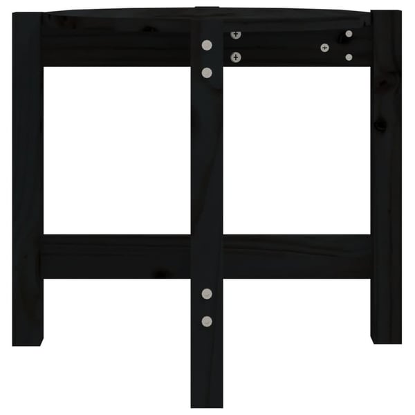 vidaXL sofabord Ø 52,5x45 cm massivt fyrretræ sort