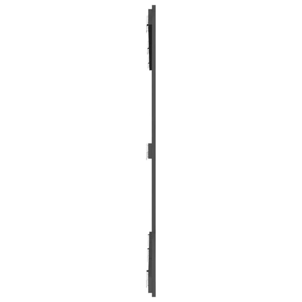 vidaXL Veggmontert sengegavl grå 159,5x3x110 cm heltre furu