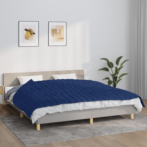 vidaXL Vektdyne blå 155x220 cm 7 kg stoff