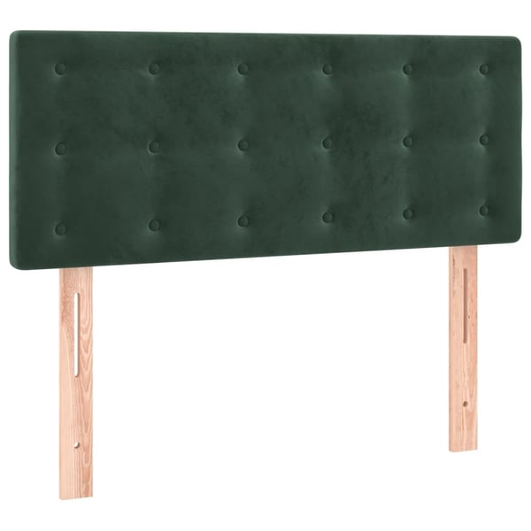 vidaXL kontinentalseng med madras 80x200 cm fløjl mørkegrøn