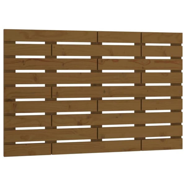 vidaXL Veggmontert hodegavl honningbrun 96x3x63 cm heltre furu