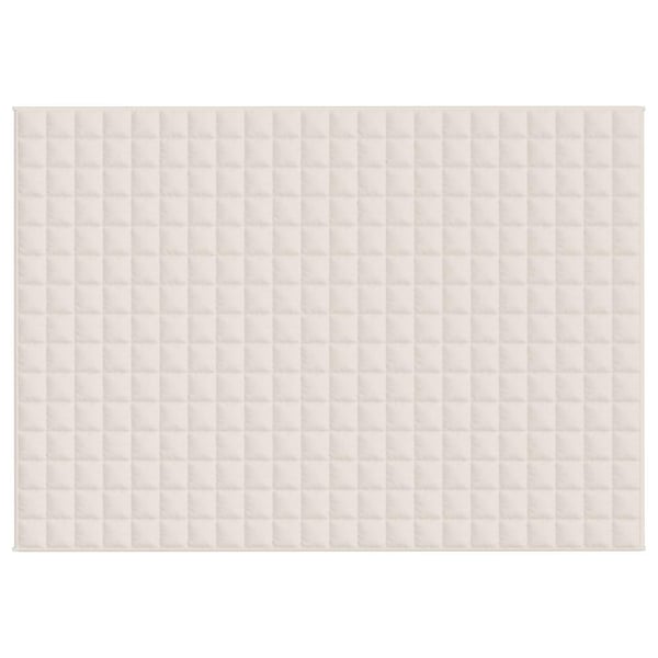 vidaXL Vektdyne kremhvit 155x220 cm 11 kg stoff