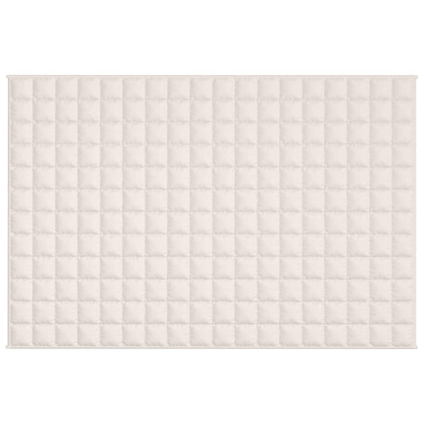 vidaXL tyngdetæppe 120x180 cm 5 kg stof lys cremefarve