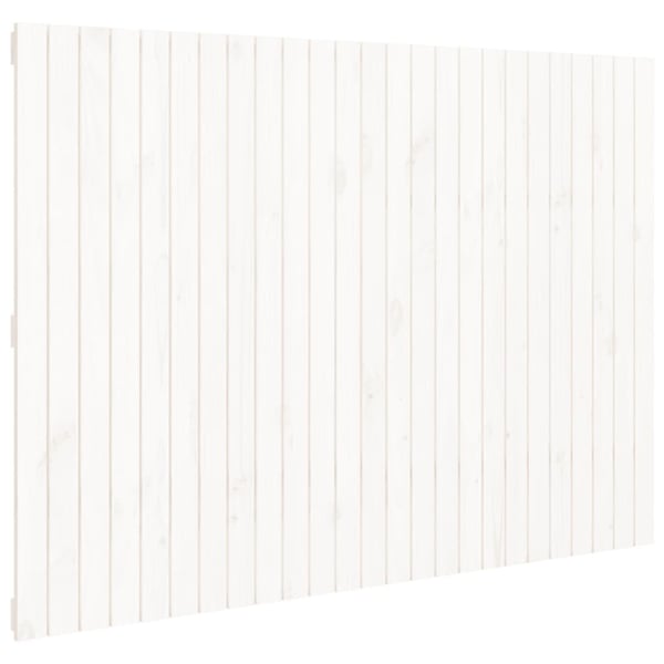 vidaXL Veggmontert sengegavl hvit 159,5x3x110 cm heltre furu
