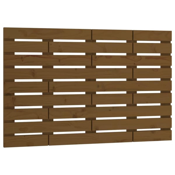 vidaXL Veggmontert hodegavl honningbrun 106x3x63 cm heltre furu