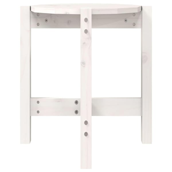 vidaXL Salongbord hvit Ø 42,5x45 cm heltre furu