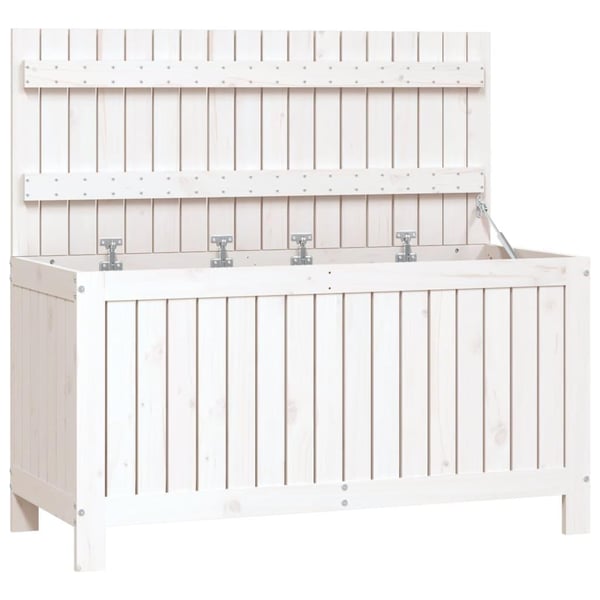 vidaXL Putekasse hvit 115x49x60 cm heltre furu