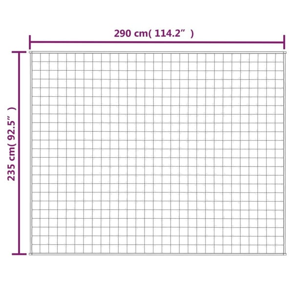 vidaXL Painopeitto harmaa 235x290 cm 15 kg kangas