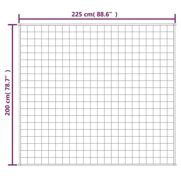 vidaXL Vektdyne kremhvit 200x225 cm 9 kg stoff