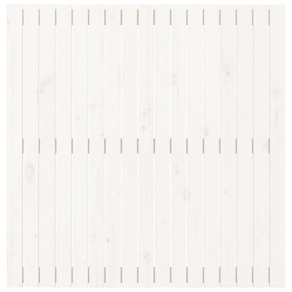 vidaXL Veggmontert sengegavl hvit 108x3x110 cm heltre furu