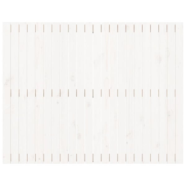 vidaXL Veggmontert sengegavl hvit 140x3x110 cm heltre furu