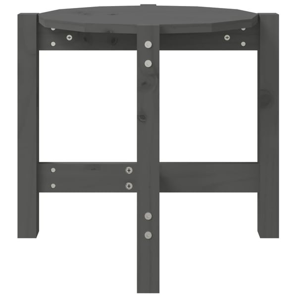 vidaXL Salongbord grå Ø 52,5x45 cm heltre furu
