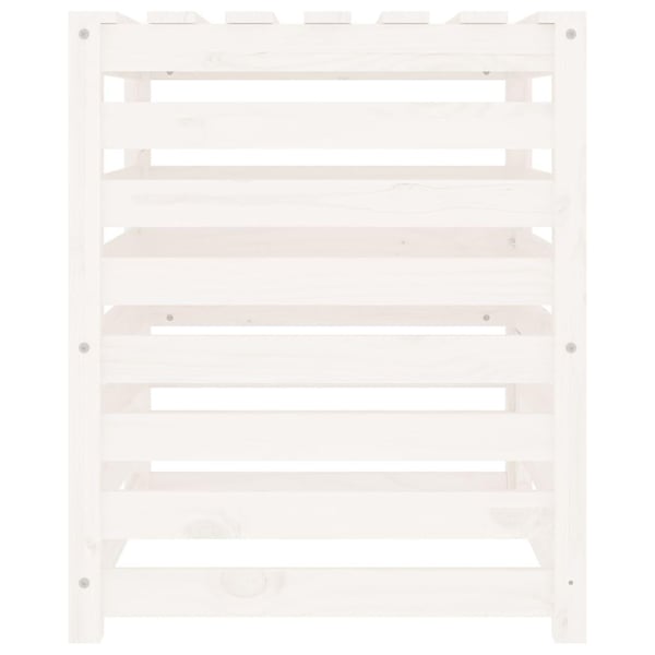 vidaXL Kompostkasse hvid 63,5x63,5x77,5 cm heltre furu