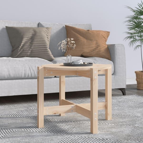 vidaXL Salongbord Ø 62,5x45 cm heltre furu