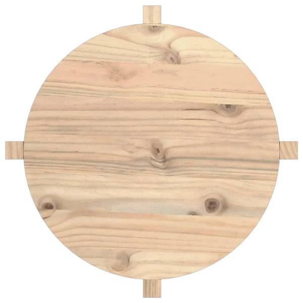 vidaXL Salongbord Ø 62,5x45 cm heltre furu