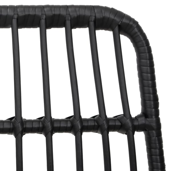 vidaXL spisebordssæt til haven 3 dele polyrattan sort