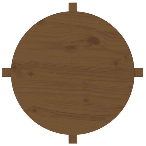 vidaXL Salongbord honningbrun Ø 62,5x45 cm heltre furu