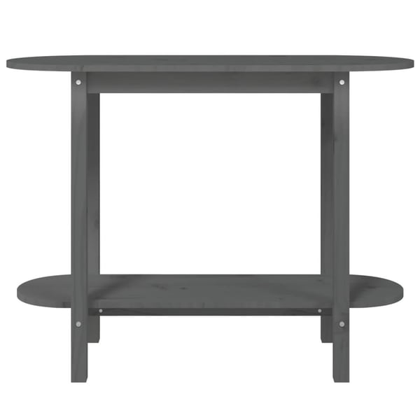 vidaXL Konsollbord grå 110x40x80 cm heltre furu