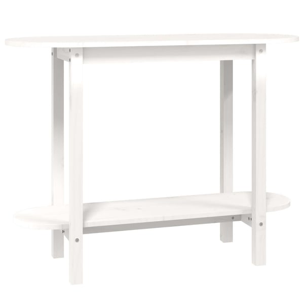 vidaXL Konsollbord hvit 110x40x80 cm heltre furu
