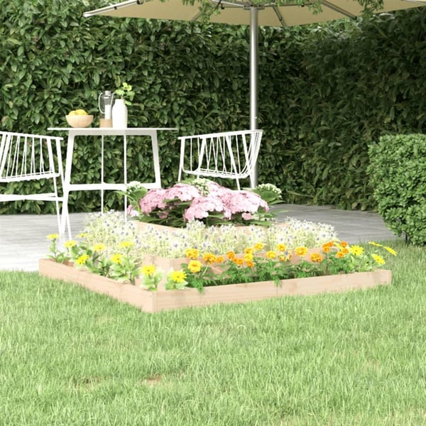 vidaXL Plantekasse 110x110x27 cm heltre furu