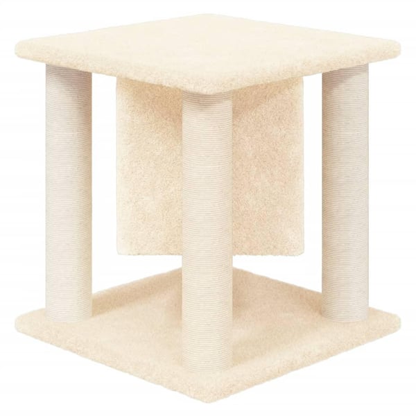 vidaXL Kissan kiipeilypuu sisal- raapimispylväillä kerma 37 cm