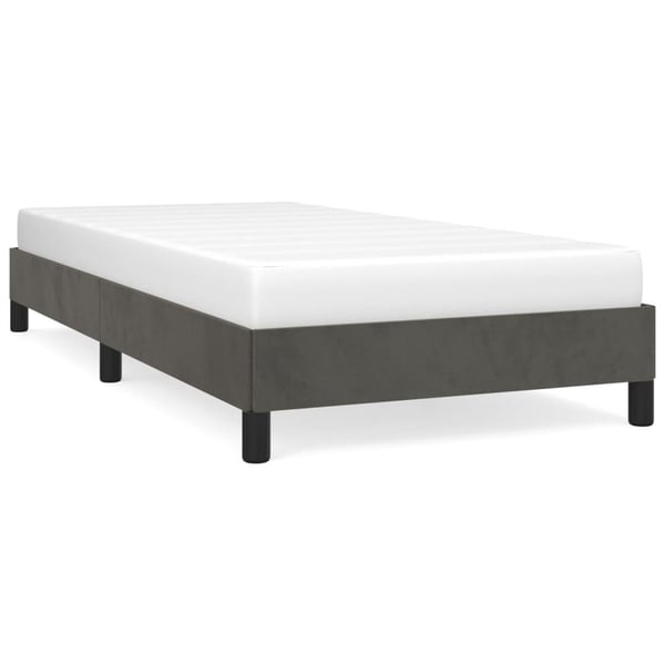 vidaXL sengeramme 80x200 cm fløjl mørkegrå
