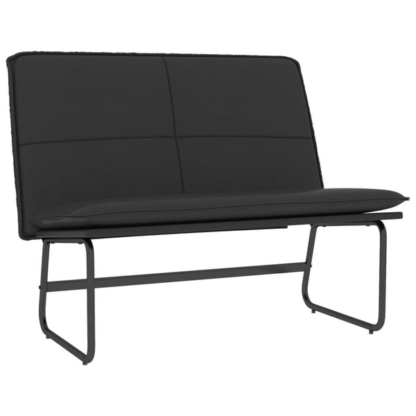 vidaXL bænk 100x75x76 cm kunstlæder sort