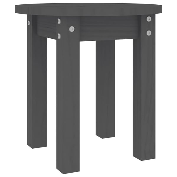vidaXL Salongbord grå Ø 35x35 cm heltre furu