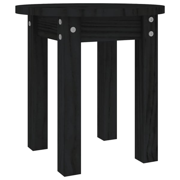 vidaXL Salongbord svart Ø 35x35 cm heltre furu
