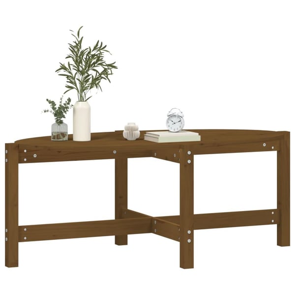 vidaXL Salongbord honningbrun 118x63x45 cm heltre furu