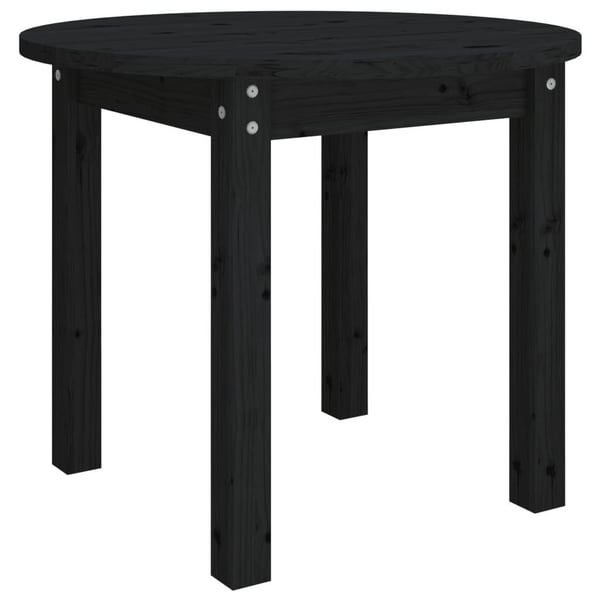 vidaXL Salongbord svart Ø 55x45 cm heltre furu
