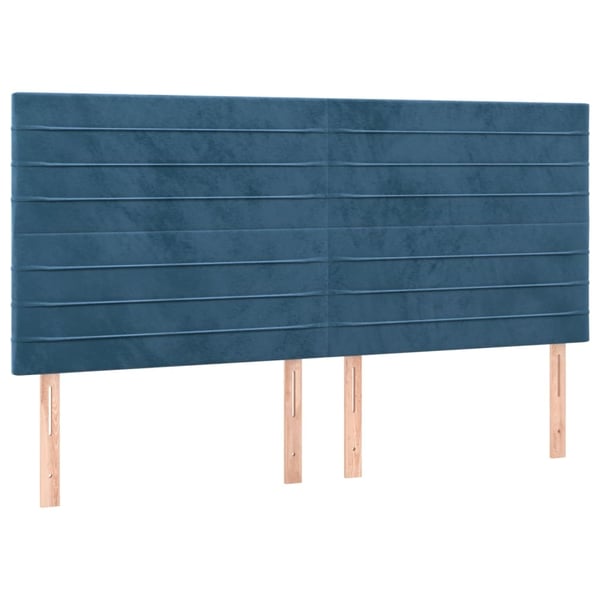vidaXL kontinentalseng med madras 180x200 cm fløjl mørkeblå