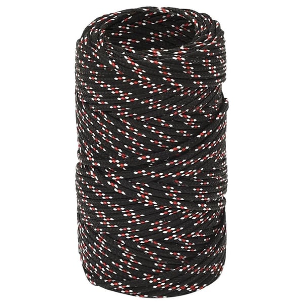 vidaXL Båttau svart 2 mm 25 m polypropylen