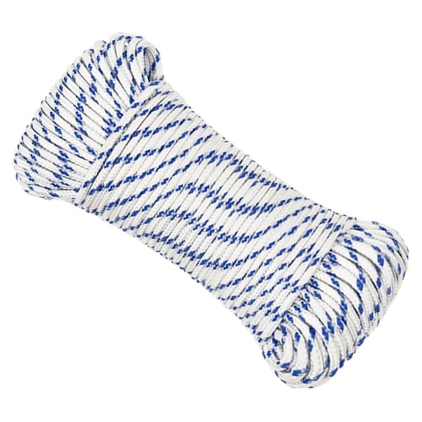 vidaXL Veneköysi valkoinen 3 mm 50 m polypropeeni