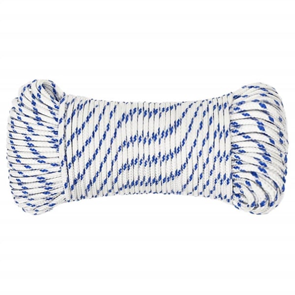 vidaXL Båttau hvit 4 mm 50 m polypropylen