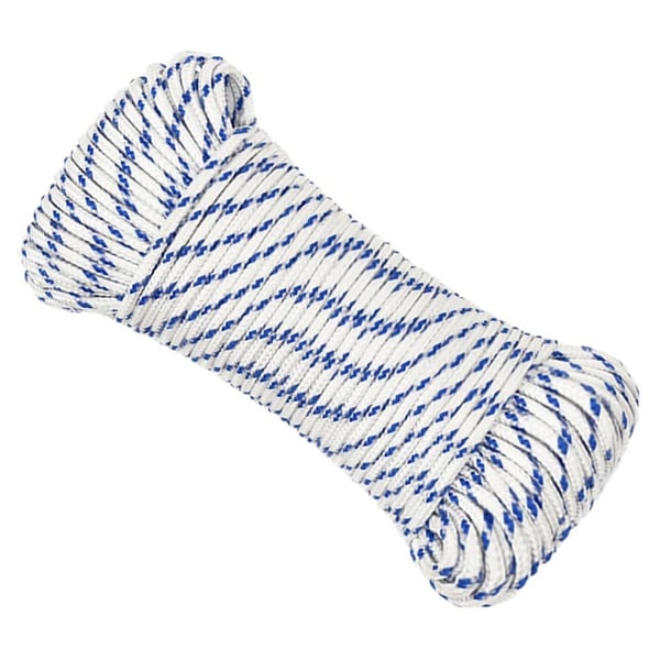vidaXL Veneköysi valkoinen 3 mm 25 m polypropeeni