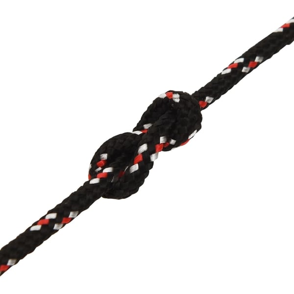 vidaXL Båttau svart 4 mm 25 m polypropylen