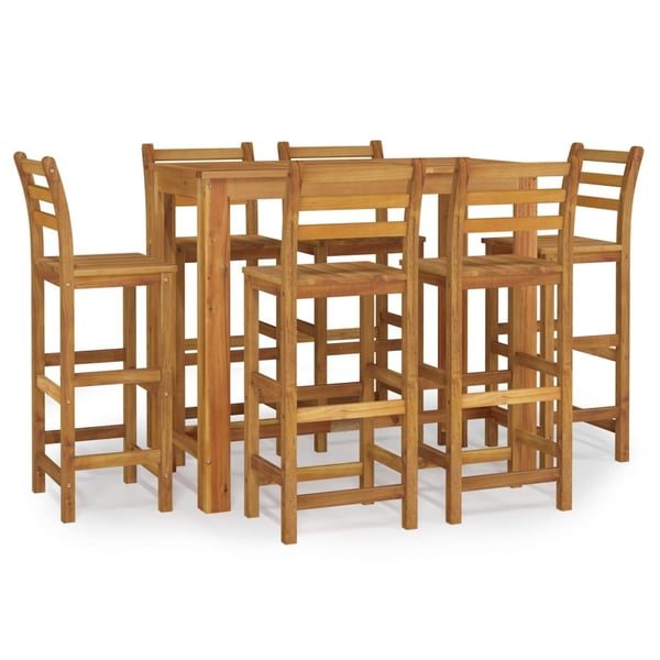 vidaXL Hagebarsett 7 deler heltre akasie