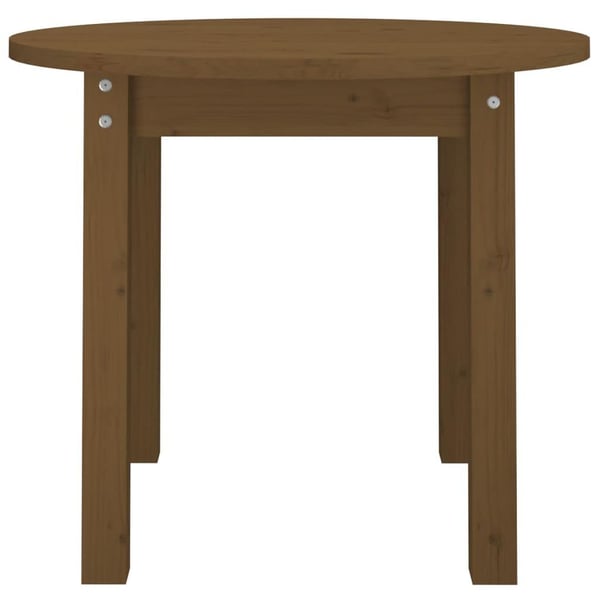 vidaXL sofabord Ø 55x45 cm massivt fyrretræ gyldenbrun