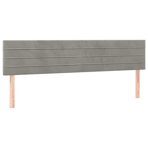 vidaXL kontinentalseng med madras 180x200 cm fløjl lysegrå