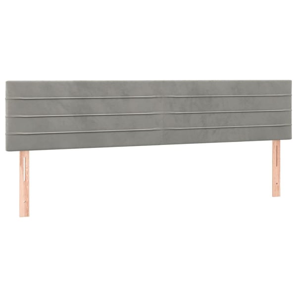 vidaXL kontinentalseng med madras 180x200 cm fløjl lysegrå