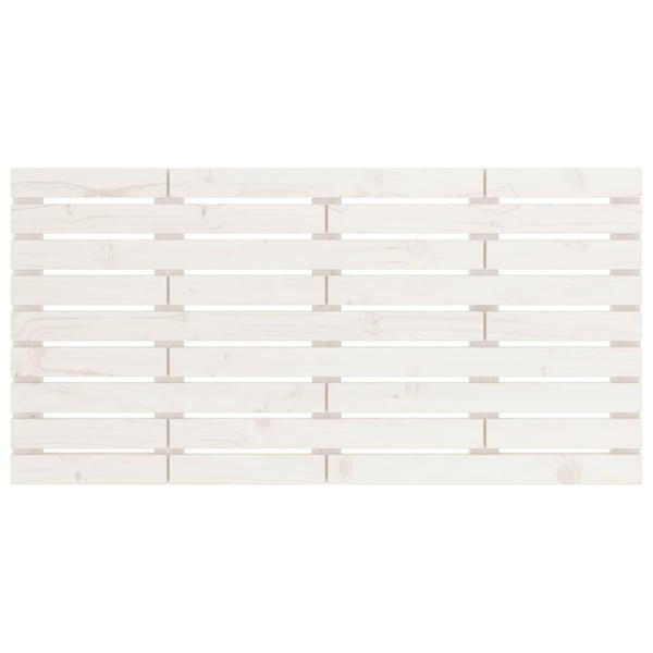 vidaXL Veggmontert sengegavl hvit 146x3x63 cm heltre furu
