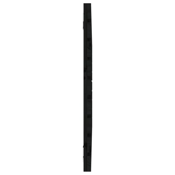 vidaXL Veggmontert sengegavl svart 81x3x63 cm heltre furu