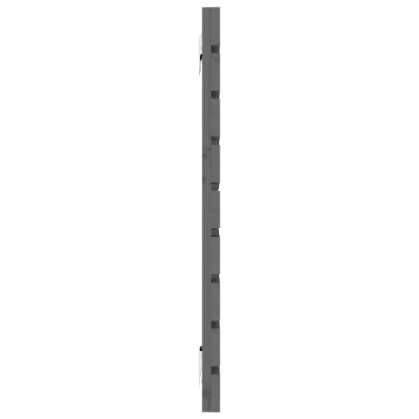 vidaXL Veggmontert sengegavl grå 156x3x63 cm heltre furu