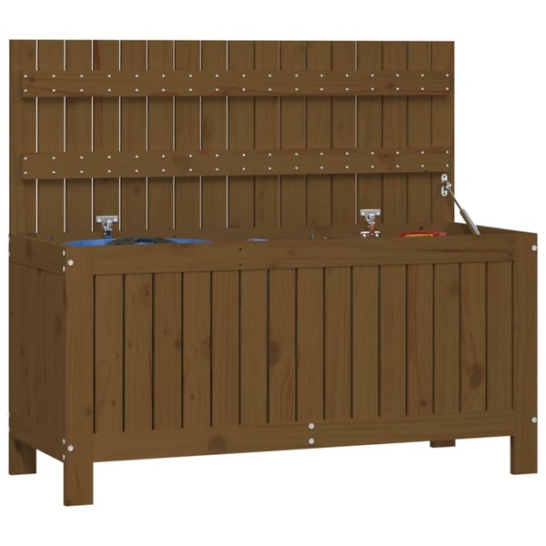 vidaXL havekasse 108x42,5x54 cm massivt fyrretræ gyldenbrun