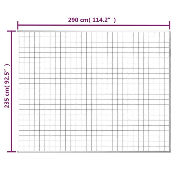 vidaXL Vektdyne blå 235x290 cm 15 kg stoff