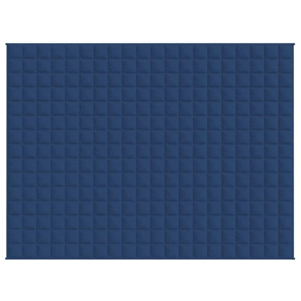 vidaXL tyngdetæppe 150x200 cm 7 kg stof blå