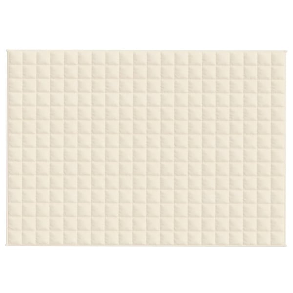 vidaXL Vektdyne kremhvit 138x200 cm 10 kg stoff