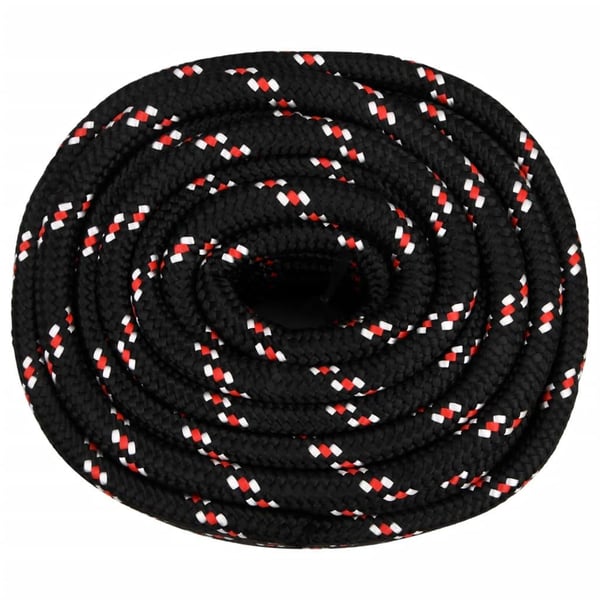 vidaXL Båttau svart 20 mm 50 m polypropylen